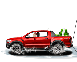 Werbebanner Weihnachten Weihnachtstruck